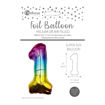 Picture of FOIL BALLOON NUMBER 1 MULTI COLOUR 25 INCH